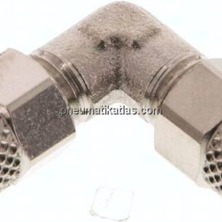 Winkel-Verschraubung 4x2mm, Messing vernickelt