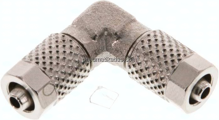 Winkel-Verschraubung 5x3mm, Messing vernickelt