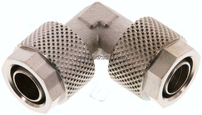 Winkel-Verschraubung 10x8mm, Messing vernickelt