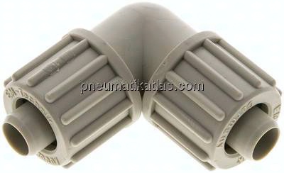 Winkel-Verschraubung 16x10mm, Polypropylen