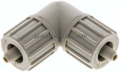 Winkel-Verschraubung 10x4mm, Polypropylen