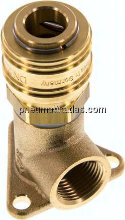 Wanddose mit Kupplungsdose, G 3/8", Messing