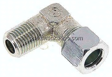 Winkel-Schneidringverschraub. R 1/4"-10 LL (M14x1), Stahl verzinkt