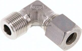 Winkel-Schneidringverschraub. R 3/8"-10 L (M16x1,5), Klemmring 1.4571 (NC)