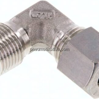 Winkel-Schneidringverschraub. R 3/8"-10 L (M16x1,5), Klemmring 1.4571 (NC)