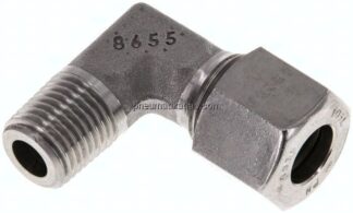 Winkel-Schneidringverschraub. R 1/4"-10 L (M16x1,5), 1.4571
