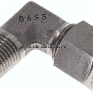 Winkel-Schneidringverschraub. R 1/4"-10 L (M16x1,5), 1.4571