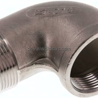 90°-Einschraubwinkel NPT 1-1/2"(IG)-NPT 1-1/2"(AG), 1.4408