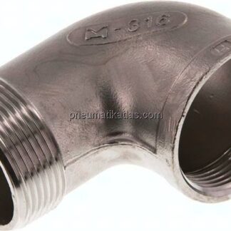 90°-Einschraubwinkel Rp 1-1/2"(IG)-R 1-1/2"(AG), 1.4408