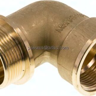 90°-Einschraubwinkel G 1-1/2"(IG)-G 1-1/2"(AG), Messing