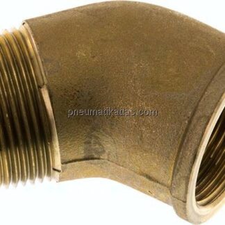 45°-Einschraubwinkel Rp 1-1/4"(IG)-R 1-1/4"(AG), Messing