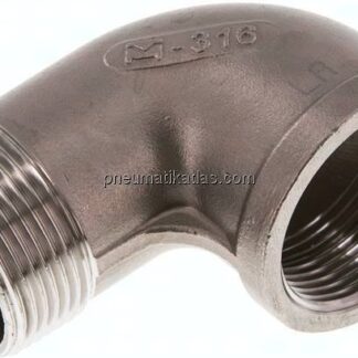 90°-Einschraubwinkel Rp 1-1/4"(IG)-R 1-1/4"(AG), 1.4408