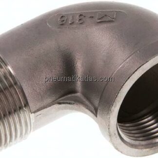 90°-Einschraubwinkel NPT 1-1/4"(IG)-NPT 1-1/4"(AG), 1.4408