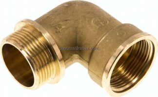 90°-Einschraubwinkel G 1-1/4"(IG)-G 1-1/4"(AG), Messing