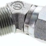 45°-Einschraubwinkel, UN 1-1/16"-12 (JIC), Stahl verzinkt