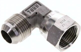 90°-Einschraubwinkel, UN 1-1/16"-12 (JIC), V4A