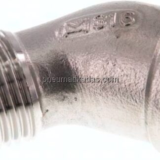 45°-Einschraubwinkel Rp 1/2"(IG)-R 1/2"(AG), 1.4408