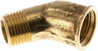 45°-Einschraubwinkel Rp 1/2"(IG)-R 1/2"(AG), Messing