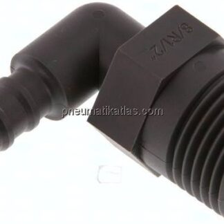 Winkel-Gewindetülle R 1/2"-8 (5/16")mm, PA 6