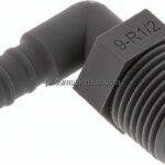Winkel-Gewindetülle R 1/2"-9 (3/8")mm, PA 6