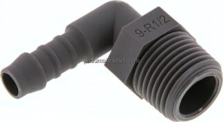 Winkel-Gewindetülle R 1/2"-9 (3/8")mm, PA 6