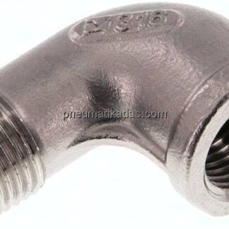 90°-Einschraubwinkel Rp 1/2"(IG)-R 1/2"(AG), 1.4408