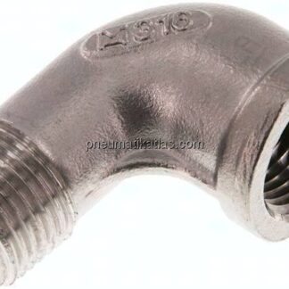 90°-Einschraubwinkel NPT 1/2"(IG)-NPT 1/2"(AG), 1.4408