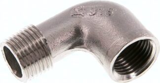 90°-Einschraubwinkel Rp 1/2"(IG)-R 1/2"(AG), 1.4408