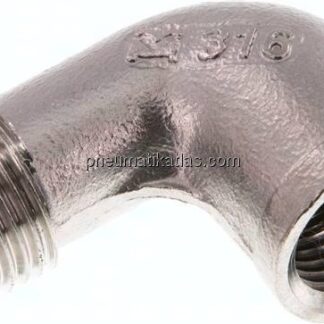 90°-Einschraubwinkel Rp 1/2"(IG)-R 1/2"(AG), 1.4408