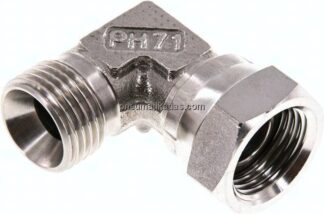 90°-Einschraubwinkel, 60°-Kegel, G 1/2", V4A