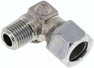 Winkel-Schneidringverschraub. R 1/4"-12 LL (M16x1), Stahl verzinkt