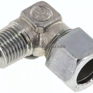 Winkel-Schneidringverschraub. R 1/4"-12 LL (M16x1), Stahl verzinkt