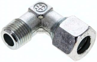 Winkel-Schneidringverschraub. M 16x1,5 (konisch)-12 L (M18x1,5), Stahl verzinkt