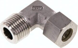Winkel-Schneidringverschraub. R 1/2"-12 L (M18x1,5), Klemmring 1.4571 (NC)