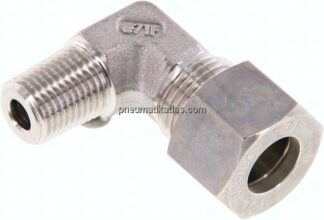 Winkel-Schneidringverschraub. R 1/4"-12 L (M18x1,5), Klemmring 1.4571 (NC)