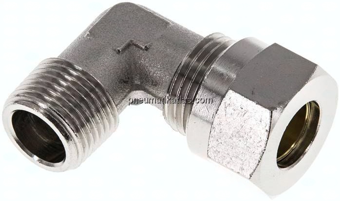 Winkel-Schneidringverschraub. R 3/8"-12 L (M18x1,5), Messing vernickelt