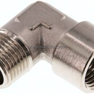 90°-Einschraubwinkel G 1/2"(IG)-R 1/2"(AG), Messing vernickelt