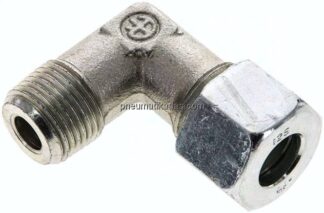 Winkel-Schneidringverschraub. M 18x1,5 (konisch)-12 S (M20x1,5), Stahl verzinkt