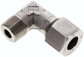 Winkel-Schneidringverschraub. M 18x1,5 (konisch)-12 S (M20x1,5), 1.4571