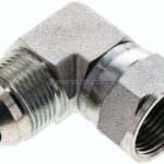 90°-Einschraubwinkel, UN 1-3/16"-12 (JIC), Stahl verzinkt