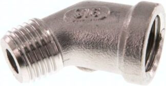 45°-Einschraubwinkel Rp 1/4"(IG)-R 1/4"(AG), 1.4408