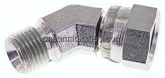 45°-Einschraubwinkel, 60°-Kegel, G 1/4", Stahl verzinkt