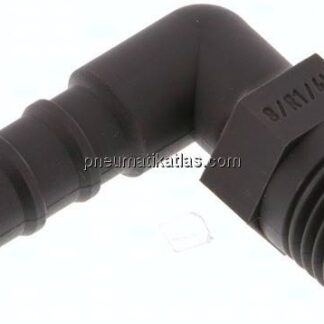 Winkel-Gewindetülle R 1/4"-8 (5/16")mm, PA 6