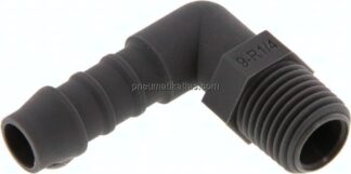 Winkel-Gewindetülle R 1/4"-9 (3/8")mm, PA 6