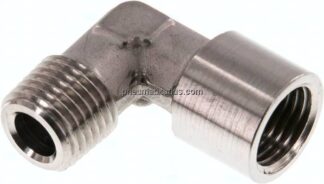 90°-Einschraubwinkel G 1/4"(IG)-R 1/4"(AG), 1.4404