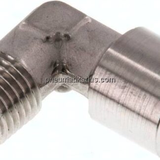 90°-Einschraubwinkel G 1/4"(IG)-R 1/4"(AG), 1.4404