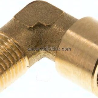 90°-Einschraubwinkel G 1/4"(IG)-R 1/4"(AG), Messing