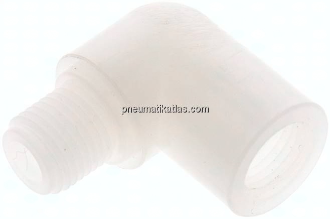 90°-Einschraubwinkel G 1/4"(IG)-G 1/4"(AG), PVDF