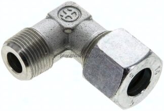 Winkel-Schneidringverschraub. M 20x1,5 (konisch)-14 S (M22x1,5), Stahl verzinkt