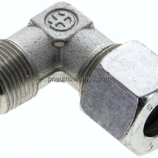 Winkel-Schneidringverschraub. M 20x1,5 (konisch)-14 S (M22x1,5), Stahl verzinkt